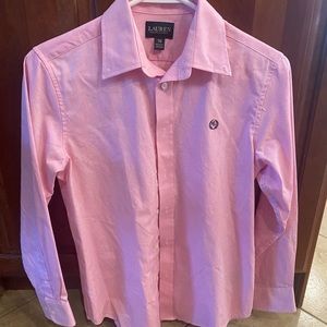 Pink Button Down Boys shirt; size 16